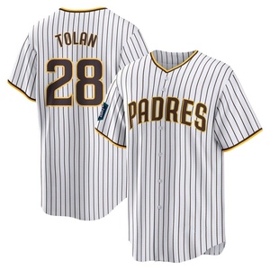 Men's Bobby Tolan San Diego Padres Replica White 2024 World Tour Seoul Series Home Jersey