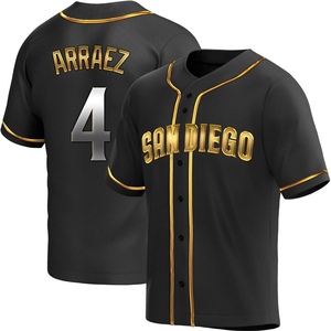 Men's Luis Arraez San Diego Padres Replica Black Golden Alternate Jersey